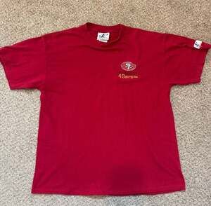 Vintage Logo Athletic San Francisco 49ers NFL Embroidered T-Shirt